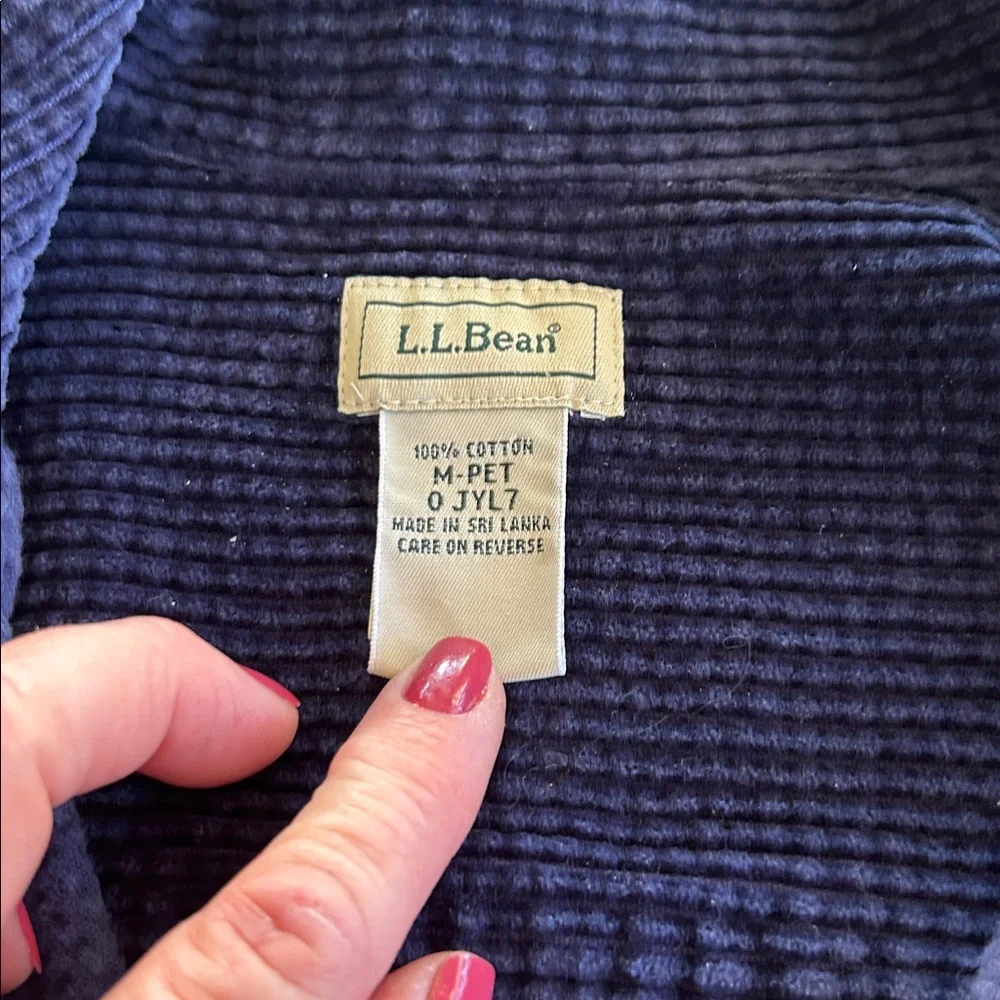 L.L. Bean Dark Blue Corduroy Shirt - Picture 2 of 4